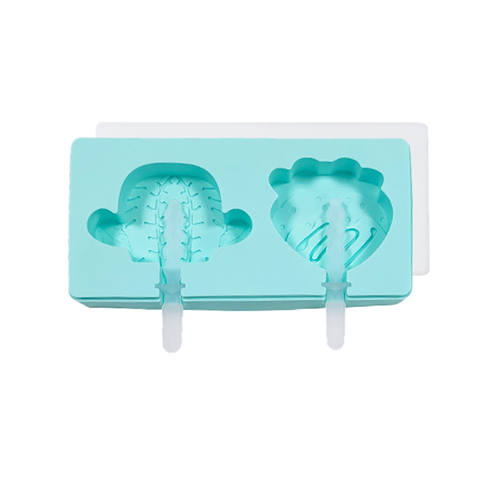 2 Cell Ice Cream Maker Lolly Mould Tray Kitchen Ice Cream Diy Mold Diy Mold Dessert Ice Cream Mold Safety Healthy Кухня: C