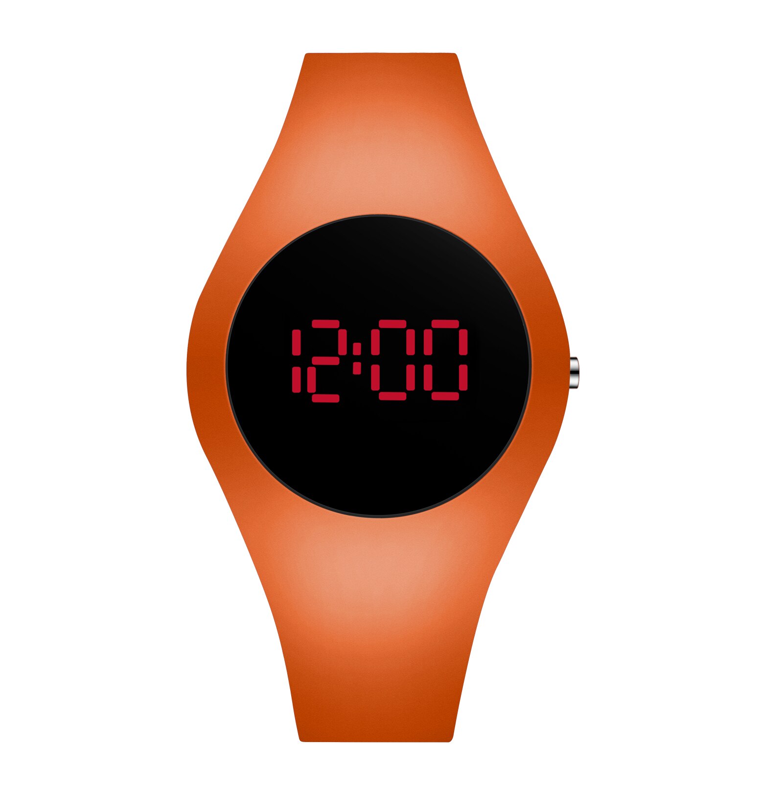 Reloj de para hombre, Ultra delgado, redondo, deportivo, reloj electrónico para estudiantes, reloj Digital impermeable para hombres, reloj Digital para mujer, reloj masculino: R1R-Orange