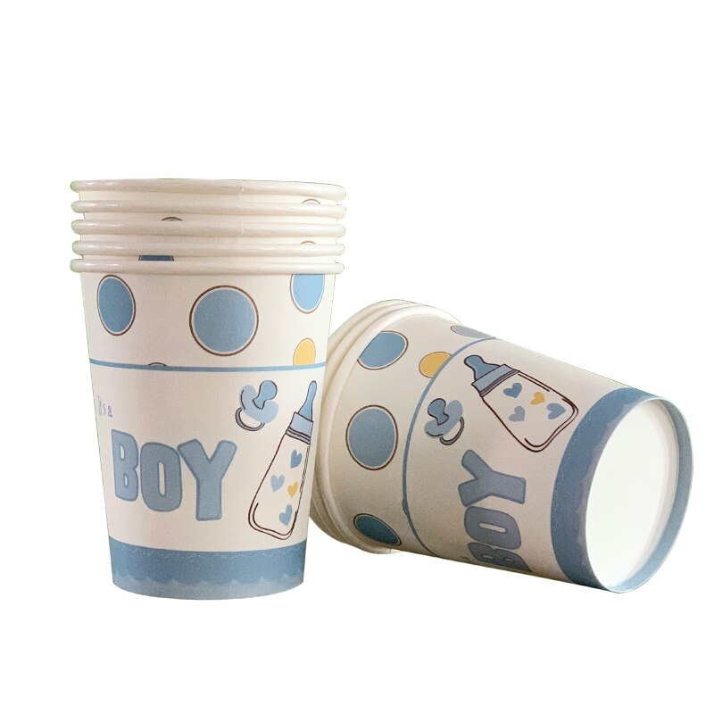 61 unids/set juegos de vajilla para Baby Shower taza y plato de papel de cumpleaños niña niño Baby Shower decoración favorece el género Reveal