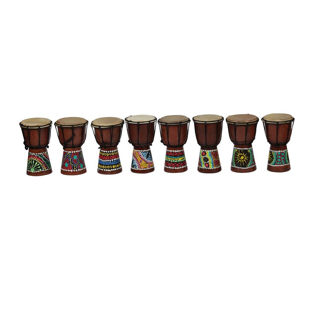 Djembe de 4 pulgadas, Tambor Africano , Bongo, instrumentos musicales de madera, instrumentos de percusión