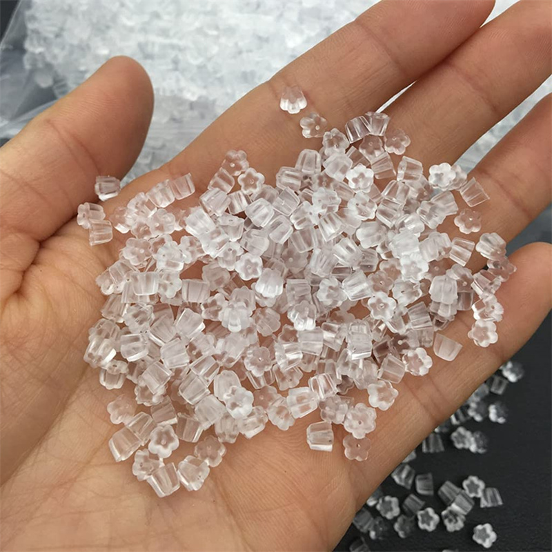200/500 stücke klarer Pflaumen stecker weiche Silikon ohrringe zurück Sicherheits stecker für DIY Ohr stöpsel Ohrring zubehör für Schmuck