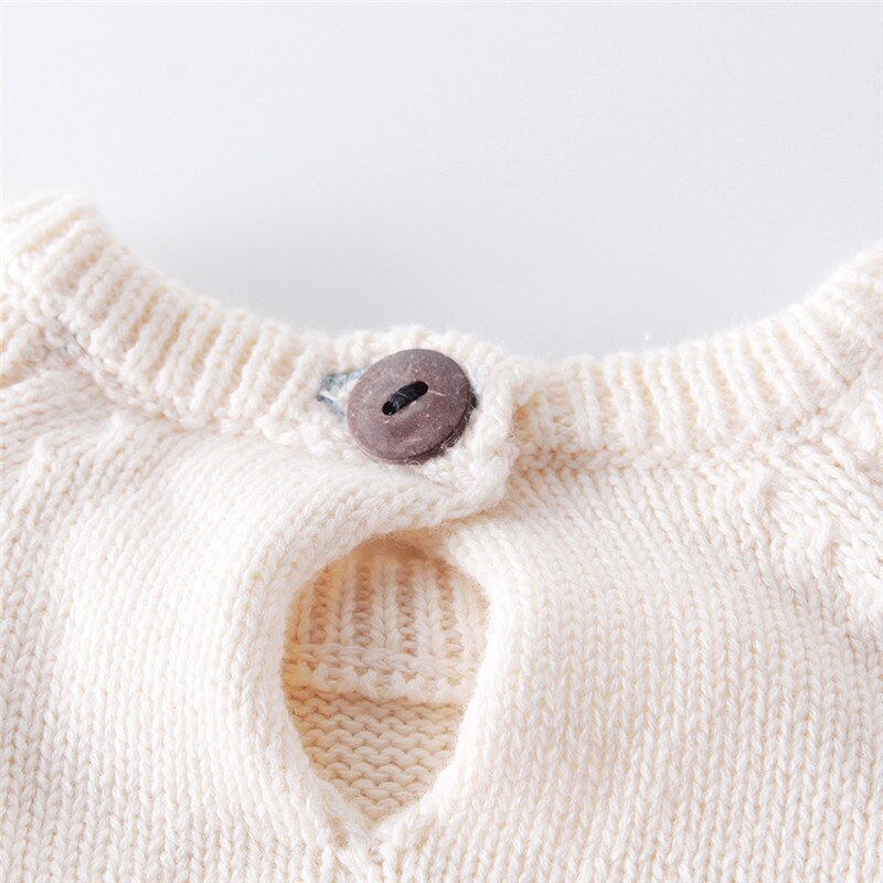 Baby's Sweater Romper Comfortable Round Neck Long Sleeve Bodysuit One-piece Suit for Toddler Boys Girls Warm Winter Newborn baby