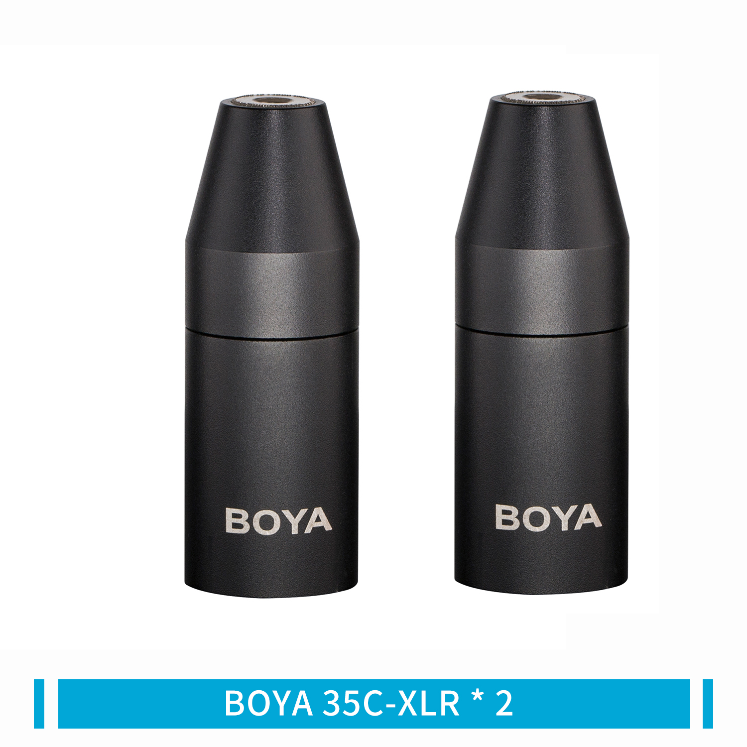 BOYA 35C-XLR 3.5mm (TRS) Mini-Jack Female Microphone Adapter to 3-pin XLR Male Connector for Sony Camcorders Recorders &amp; Mixers: 35C-XLR-2