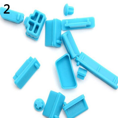 13 Stks/set Silicone Anti Dust Plug Voor Laptop Cover Stopper Laptop Stof Plug Laptop Stofdicht Usb Stof Plug Computer Accessoires: Blauw