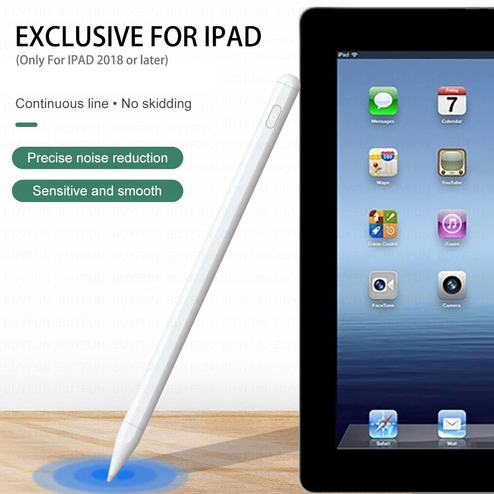 Apple Pencil 1 2 Active Stylus Pen Pencil For iPad Pro 11 12.9 Palm Rejection Tablet Touch Pen For Ipad Air3: 9 Gen white