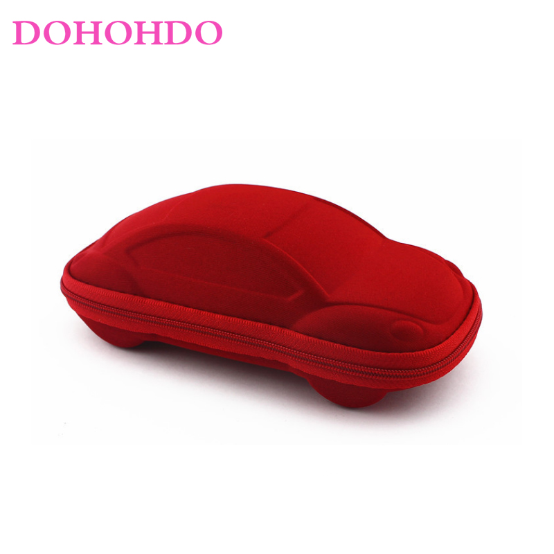 DOHOHDO 2022 Flexible Kids Eyeglasses Frame Glasses For Child Boys Girls Degree Myopia Optical Frames With Lanyard Square: red case