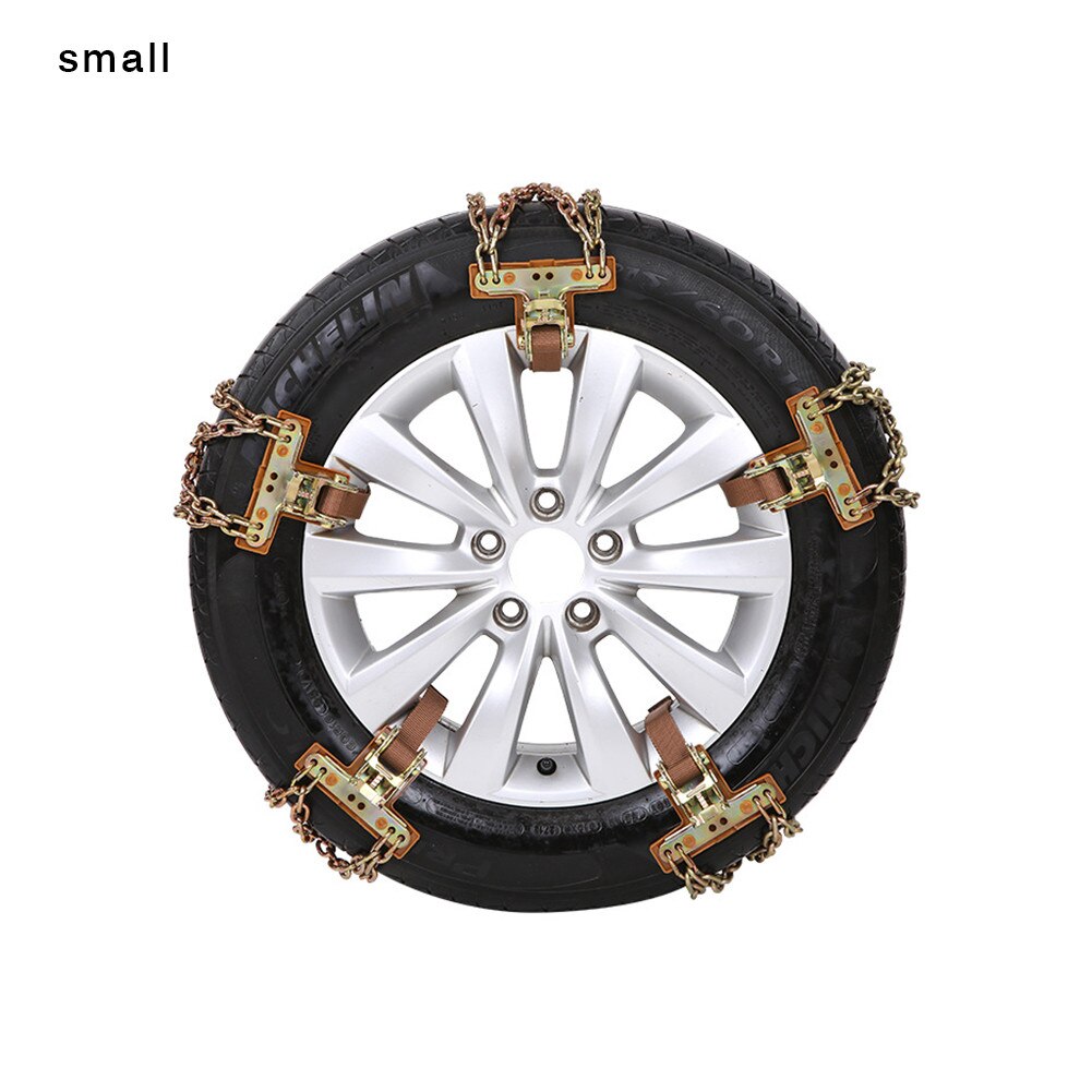 Car Snow Chain Metal Anti-skid Crossing Tire Chain For Ice Snow Sand Climbing Mud: black