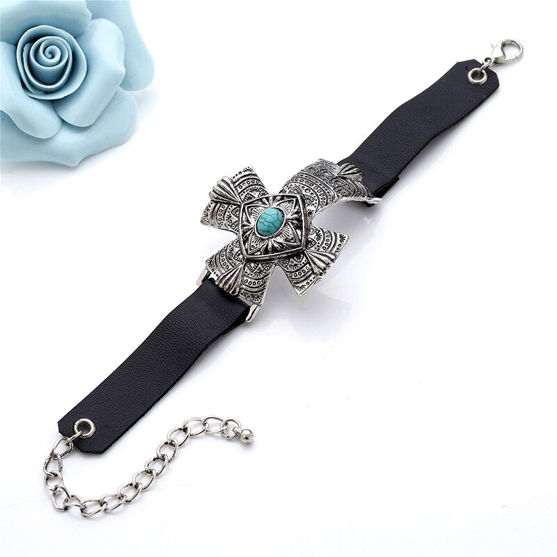 D&D leather bracelet inlaid bracelets for Women Charm Bracelet Female Jewelry