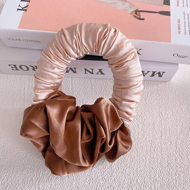 Heatless Curling Rod Headband No Heat Hair Rollers Ribbon Hair Curler Wave Formers Lazy Sleeping Curls DIY Hair Styling Tools: Brown