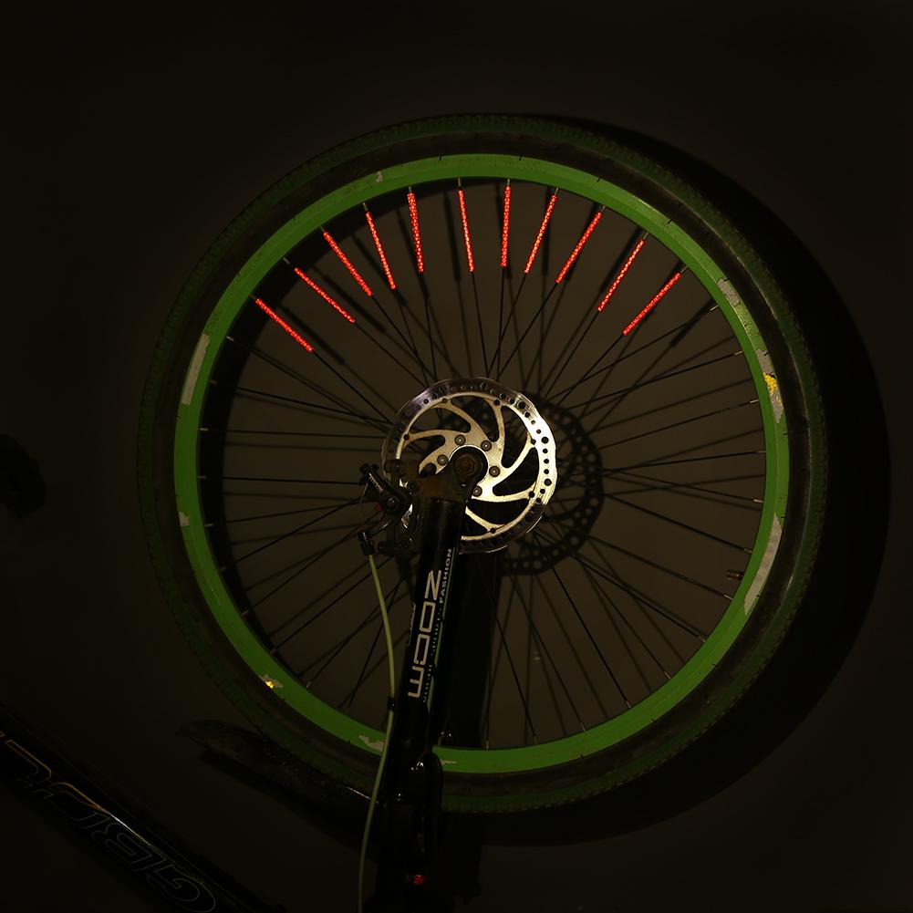 12pcs/set Bicycle Mountain Bike Riding Wheel Rim Spoke Clip Tube Warning Light Bike Strip Reflector Reflective Cycling Decor