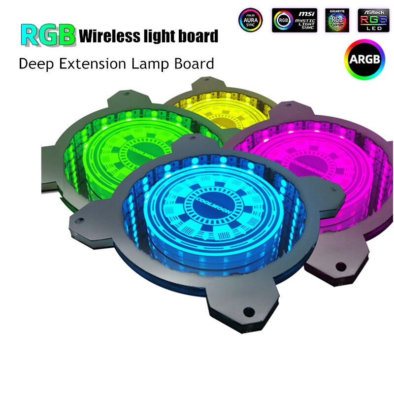 COOLMOON Computer Case RGB Decoration LED Srip / PSU Panel / Fan Cover / GPU Support / RGB Controller 5V ARGB