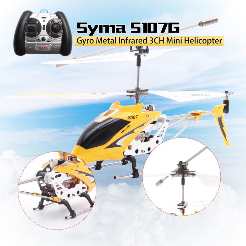 RC Originele Syma S107G Gyro Metal Infrarood Radio 3CH Mini Helicopter RC Afstandsbediening Vliegende Drone voor Speelgoed RTF