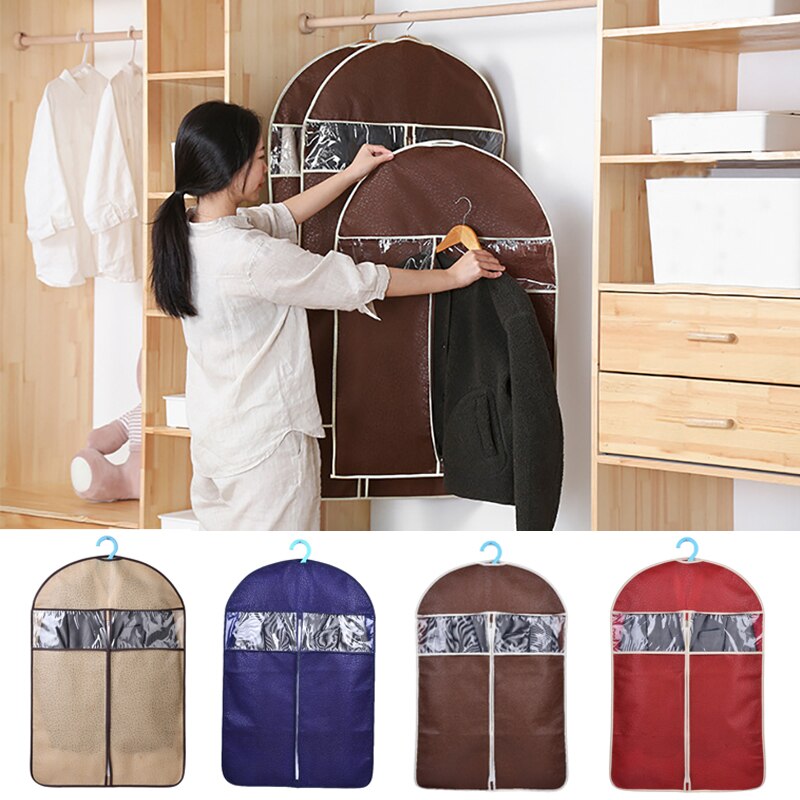 1Pc Huishoudelijke Stof Kleding Opbergtas Kleding Covers Jas Bont Kleding Stofkap Dikke Niet-geweven Stof Drie-Dimensionale