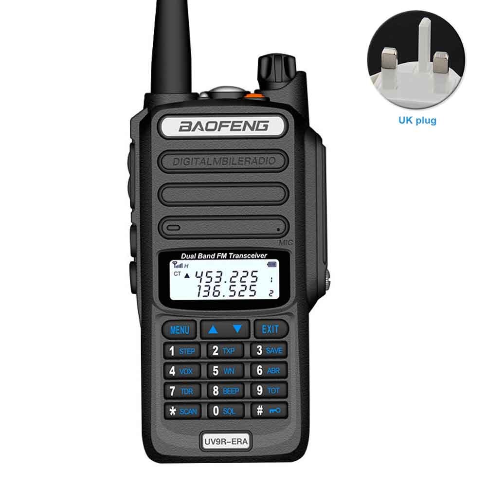 Baofeng UV9R-ERA Walkie Talkie 128 Channel Vhf Uhf 18W Led Display Transceiver Two Way Radio Met Antenne Eu/au/Us Plug IP68