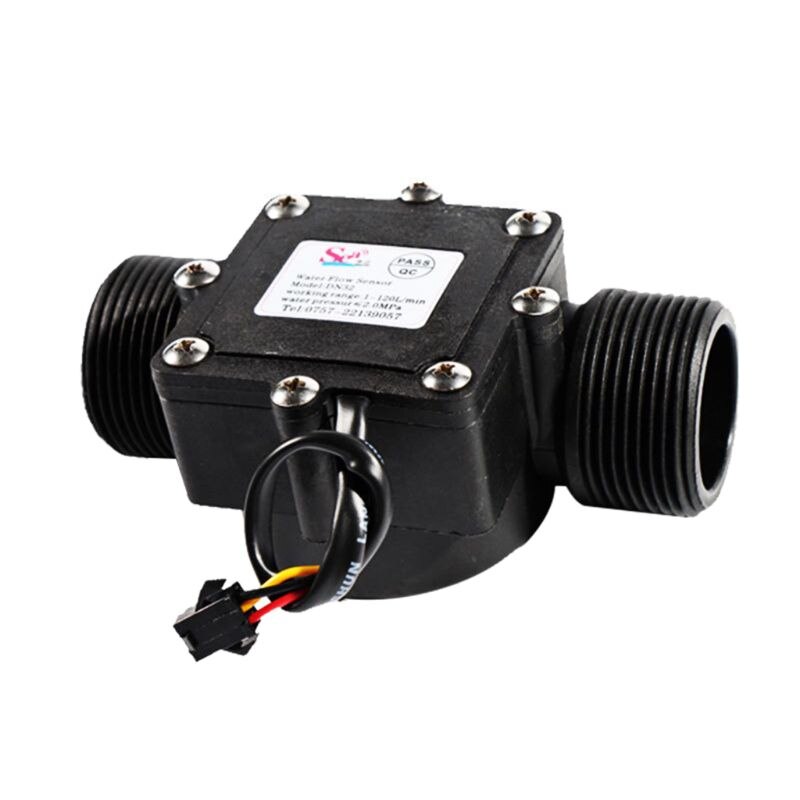 DN32 1-120L/min Water Flow Sensor 32mm Flowmeter Counter Water Controller 1.25" 87HA