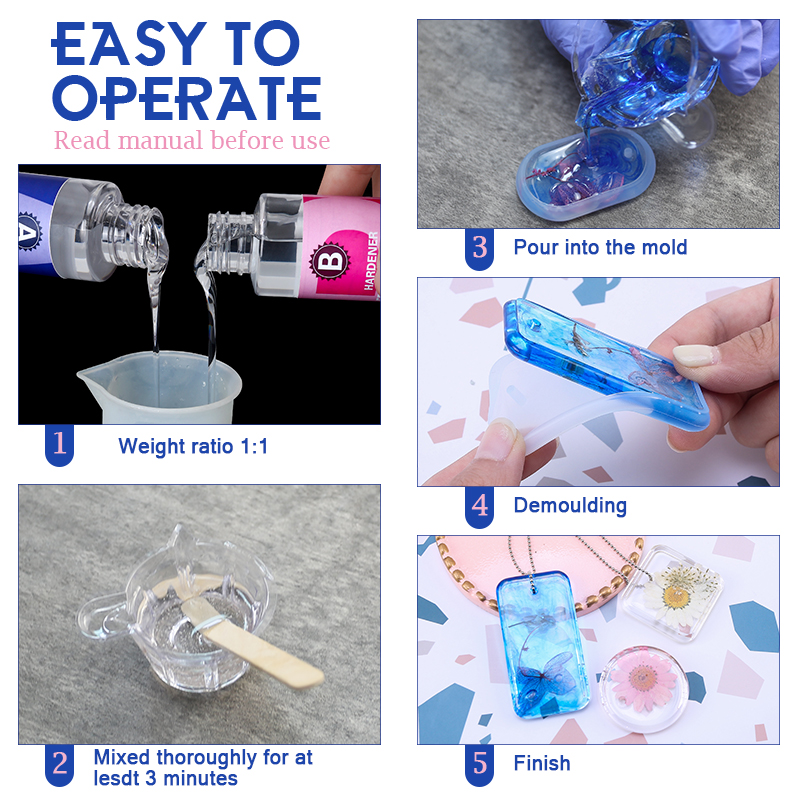 Kit de resina epoxi transparente 1:1, alto brillo y burbujas, suministros de resina artística gratis para recubrimiento y fundición artesanal, fabricación de joyas DIY