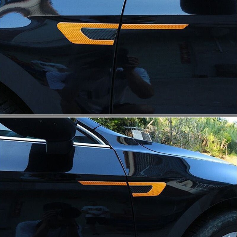 2 Stuks Auto Blad Board Reflecterende Sticker Voor Renault Koleos QM5 QM6 Scenic Megane Fluenec Latitude Clio Rubbe