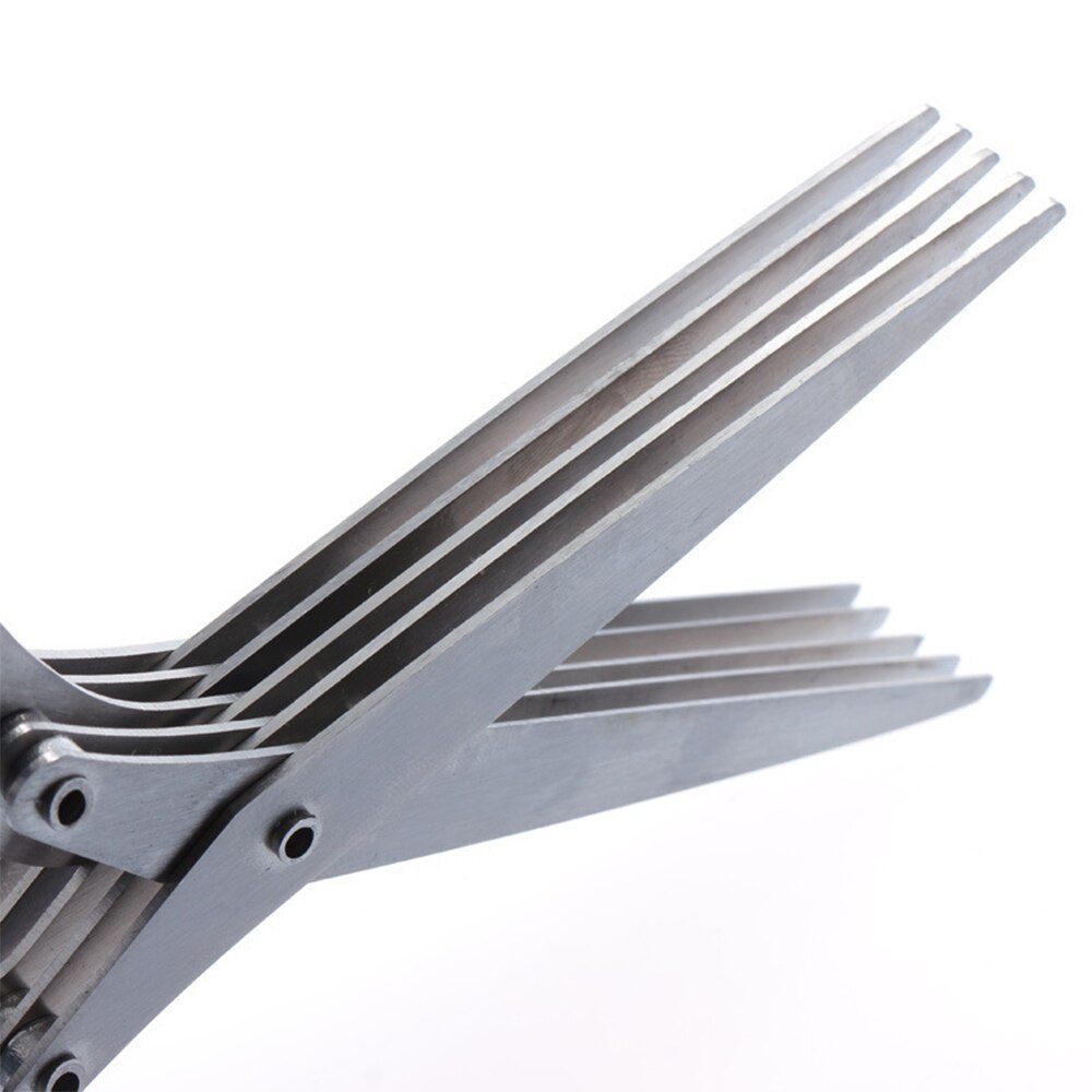 Creatieve 5 lagen Roestvrij Staal Keuken Schaar Keuken Gereedschap Vijf Groene Ui Cut Multifunctionele Mes Keuken Accessoires
