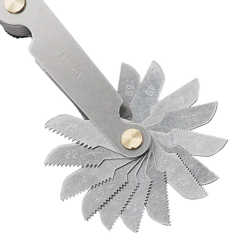 neue 30/51/52/58PCS 60/55 ° Gewinde Mess Gage Gauge Edelstahl Metrische Kaiser UNS Schraube Pitch Gewinde Stecker Gage