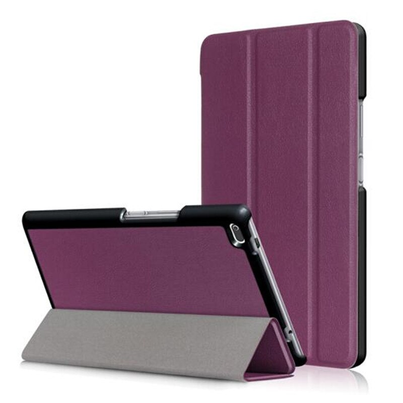 Voor Samsung Galaxy Tab Een 10.1 T510 T515 SM-T510 SM-T515 Tablet Case Custer Fold Stand Beugel Flip Leather Cover: KST Purple