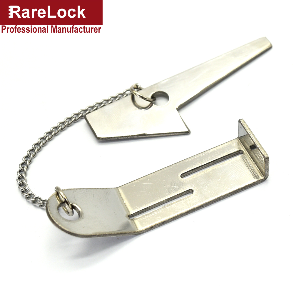 LHX Door Lock Stainless Steel Security Hasp Latch Lock No Installation Portable Convenient d