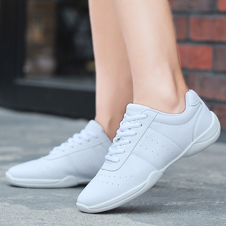 Adult Dance Sneakers Women&#39;s White Jazz/Square Dance Shoes Competitive Aerobics Shoes Fitness Gym Shoes Size 35-44