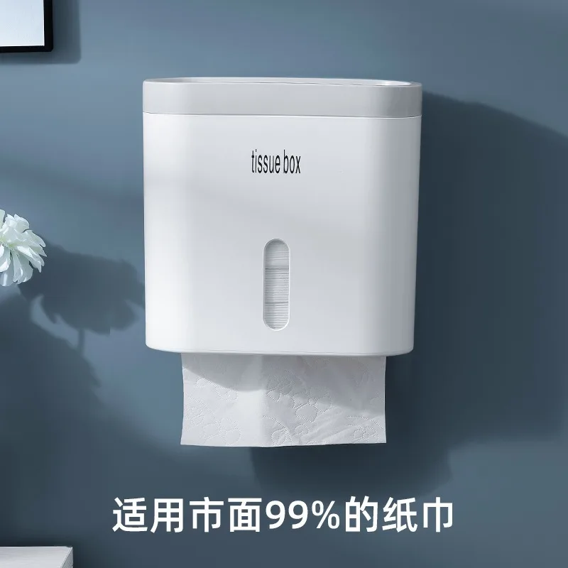 Toilettenpapierbox, wandmontierte, perforierte, kostenlose, wasserdichte Schublade aus Papier, Roll Stora