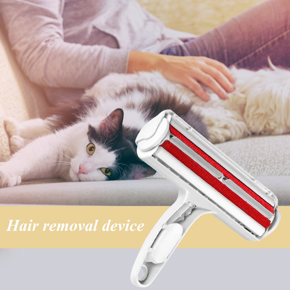2-Way Pet Hair Roller Dog Cat Fur Hair Cleaning Animal Hair Cleaner Cat Accessories Lint Remover Brush for Furniture
