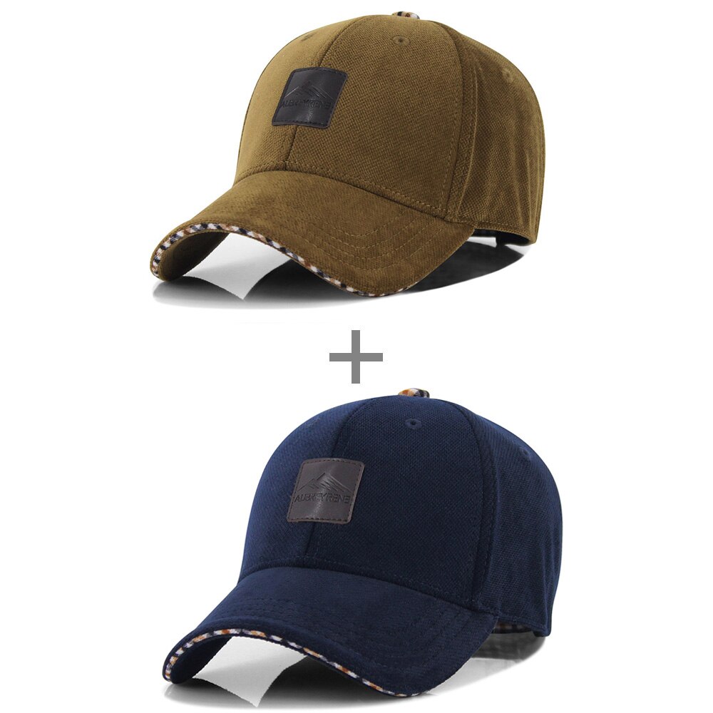 [AETRENDS] Winter Baseball Cap Caps for Men Trucker Hat 4 Colors for Choice Z-1937: Brown and Dark Blue