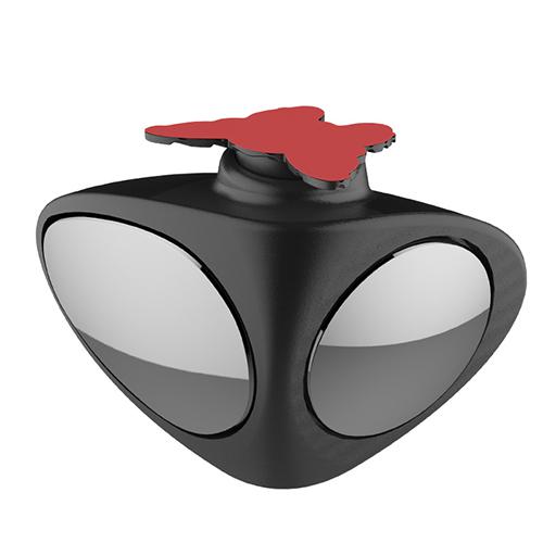 1 Piece 360 Degree Car Blind Spot Mirror Convex Rotatable 2 Side Automibile Exterior Rear View Parking Mirror Safety Accessories: Black left