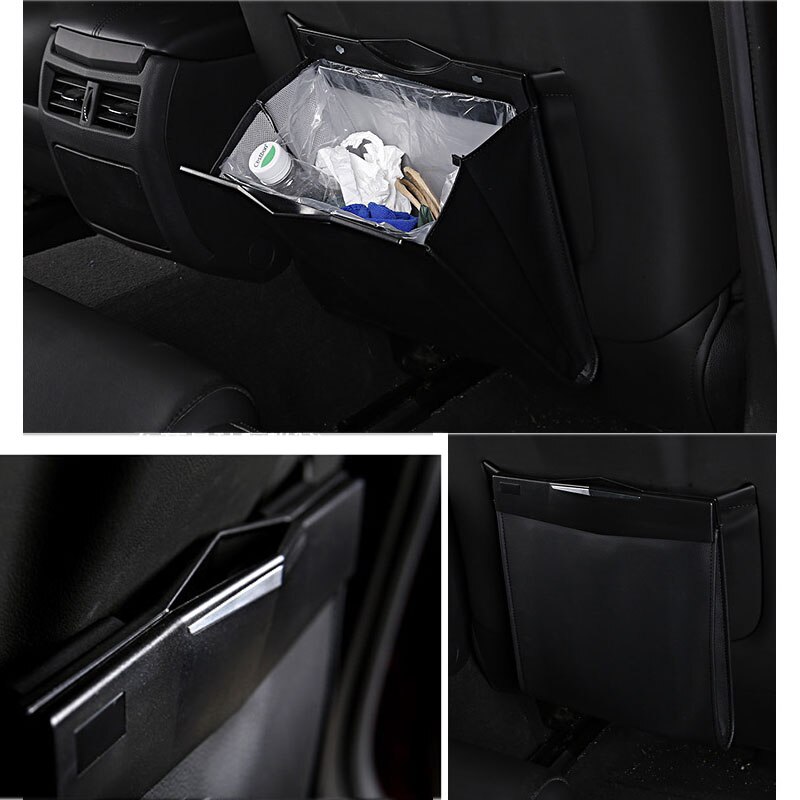 For Toyota RAV4 2022 Car Trash Can Vehicle Garbage Bag Car Hanging Rear Seat Row Folding Storage Bag