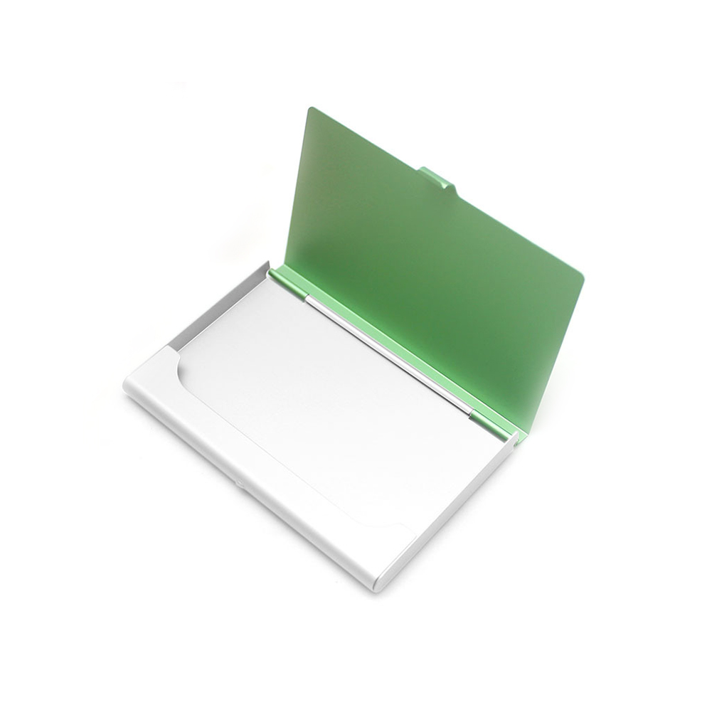 Visitenkarten-Aufbewahrungsbox, Visitenkarten-Box, tragbare Kreditkarten-Box, farbiges Metall, kleine Visitenkartenhalter, Box aus Aluminiumlegierung