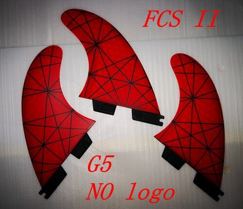 Fcs ii small gx surffins  g5 gx g7 fcs 2 surfboard fin surfing tilbehør geen rød: Rød fcs ii  g5 nologo