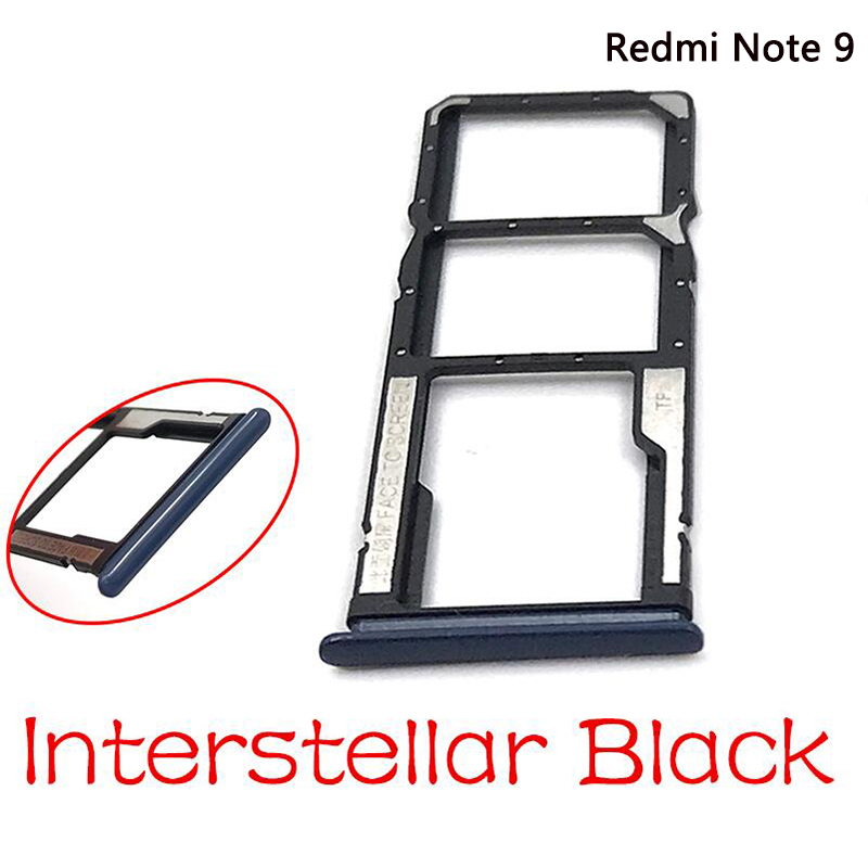 Nueva bandeja Sim para Xiaomi Redmi Nota 9 soporte para tarjeta Sim bandeja de recambio de soporte de ranura partes para Xiaomi Redmi Nota 9 S Nota 9 Pro