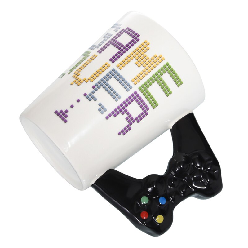 380mL Game Over Coffee Mug 3D Game Controller Handle Mug Ceramic Cup Milk Tea Mugs Gameboy Birthday Christmas
