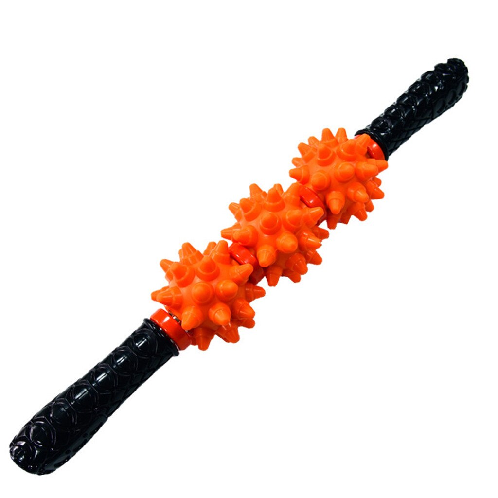 Massage Stick Muscle Roller Yoga Body Massage Stick Relax Tool Muscle Roller Sticks with Point Spiky Ball#30