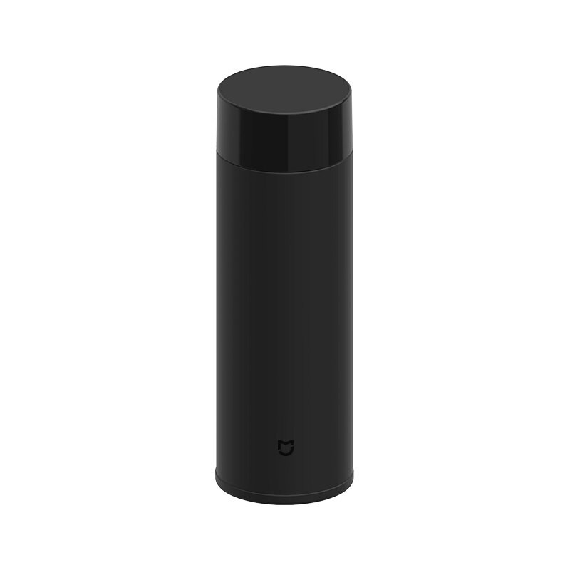 Garrafa térmica xiaomi mijia de 350ml, copo térmico com 12 horas de água fria, presente de aniversário para menino menina amigo mulher: Black