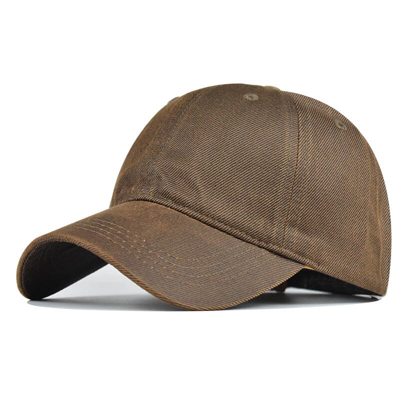 Vasket imiteret læder kasket herre bomuld ren farve baseball kasket til kvinder gorra bone hatte far hat snapback kasketter: 08