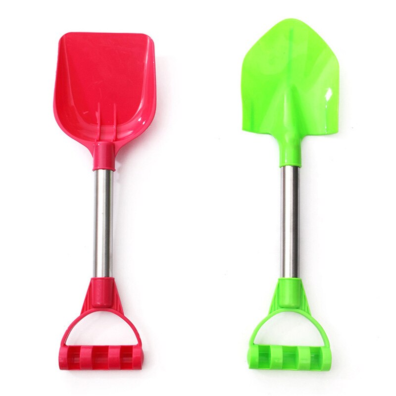 2 Stks/set Zomer Zand Schoppen Voor Kids Peuter Plastic Strand Schop Tool Speelgoed Met Handvat Graven Zand Beach Fun outdoor