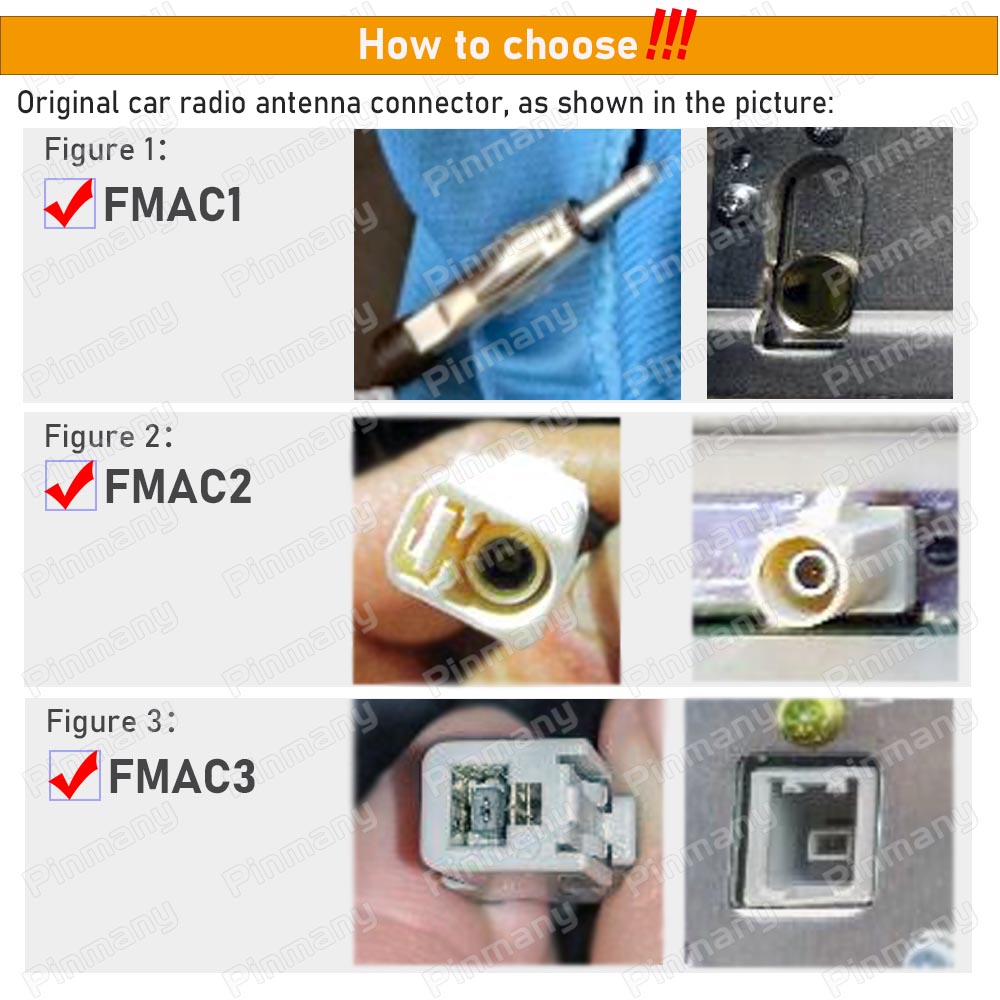 Car Stereo Audio Antenna Adapter Vehicle FM AM Radio Aerial Extension Android head unit elbow Antenna Male To Female Plug Cable