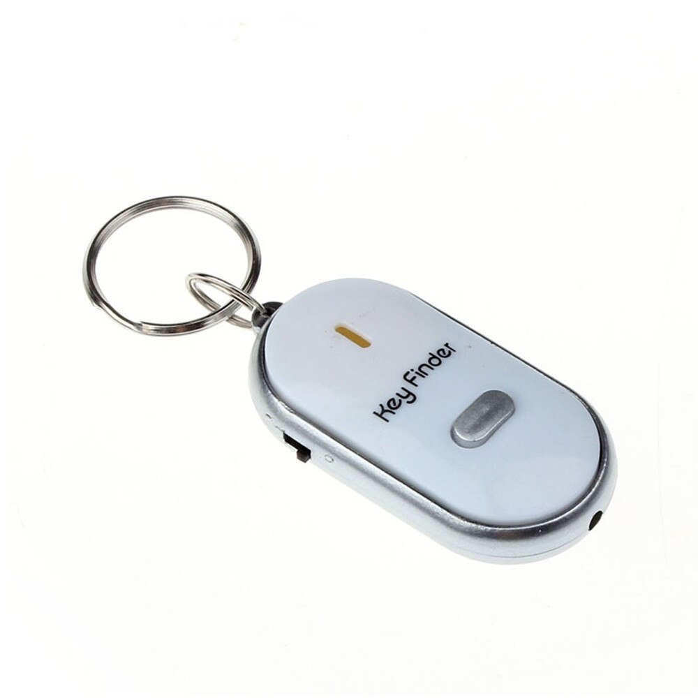 Key Fob Led Light Torch Remote Sound Control Lost Key Finder Locator Keychain Alarm Anti Lost Tag: White
