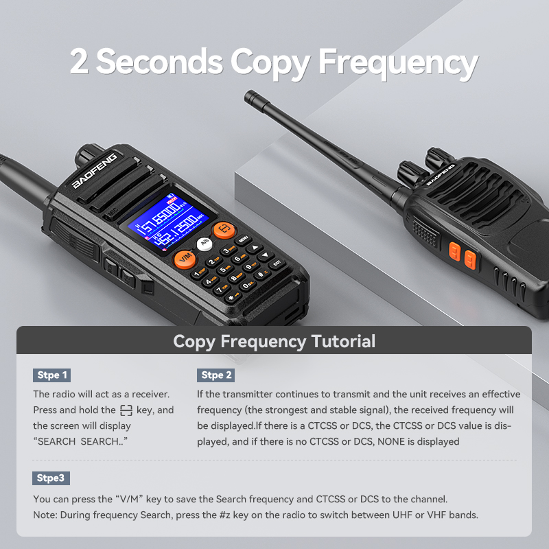Baofeng UV-27 Walkie Talkie High Power FM NOAA 999CH Wireless Copy Frequency Type-C Portable Long Range 2 Way Radio For Camping