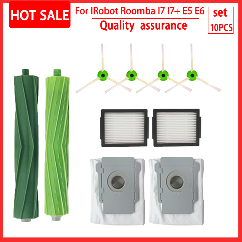 Do iRobot Roomba i7 i7 i6 i8 i3 Plus E5 E7 E&I Seria Hepa Filtr Szczotka boczna Szczotka główna Odkurzacz Akcesoria zamienne: MULTI