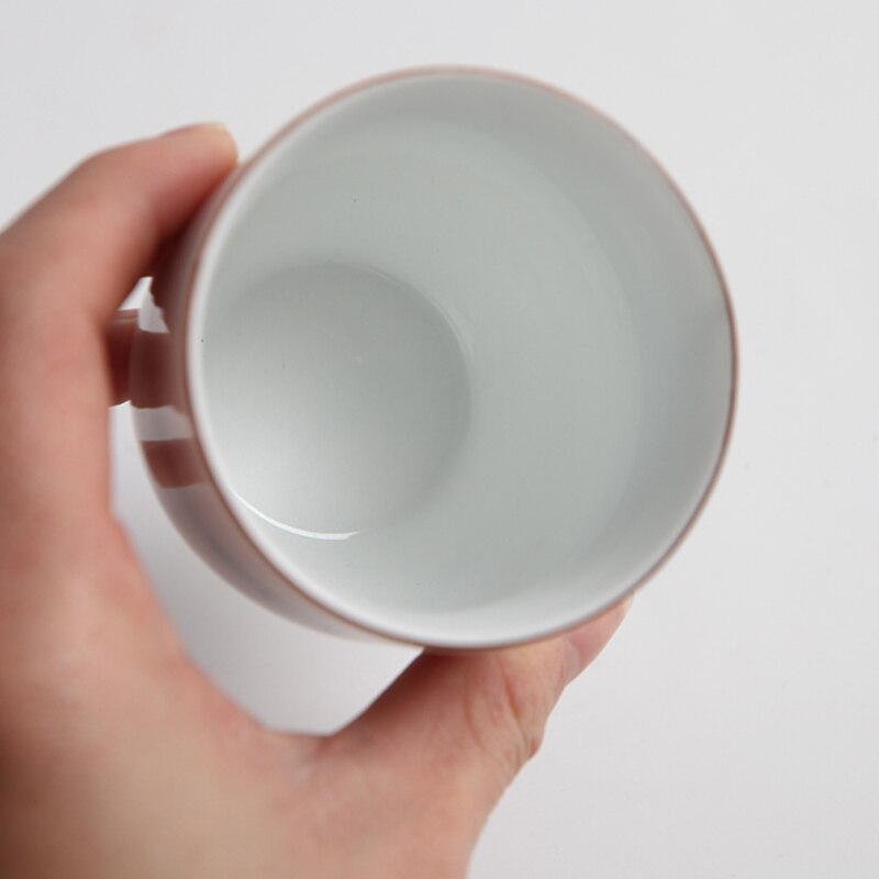 140ml keramiska koppar kung fu tekopp handmålade lotus bambu räkor kran vit porslin kopp kaffemuggar