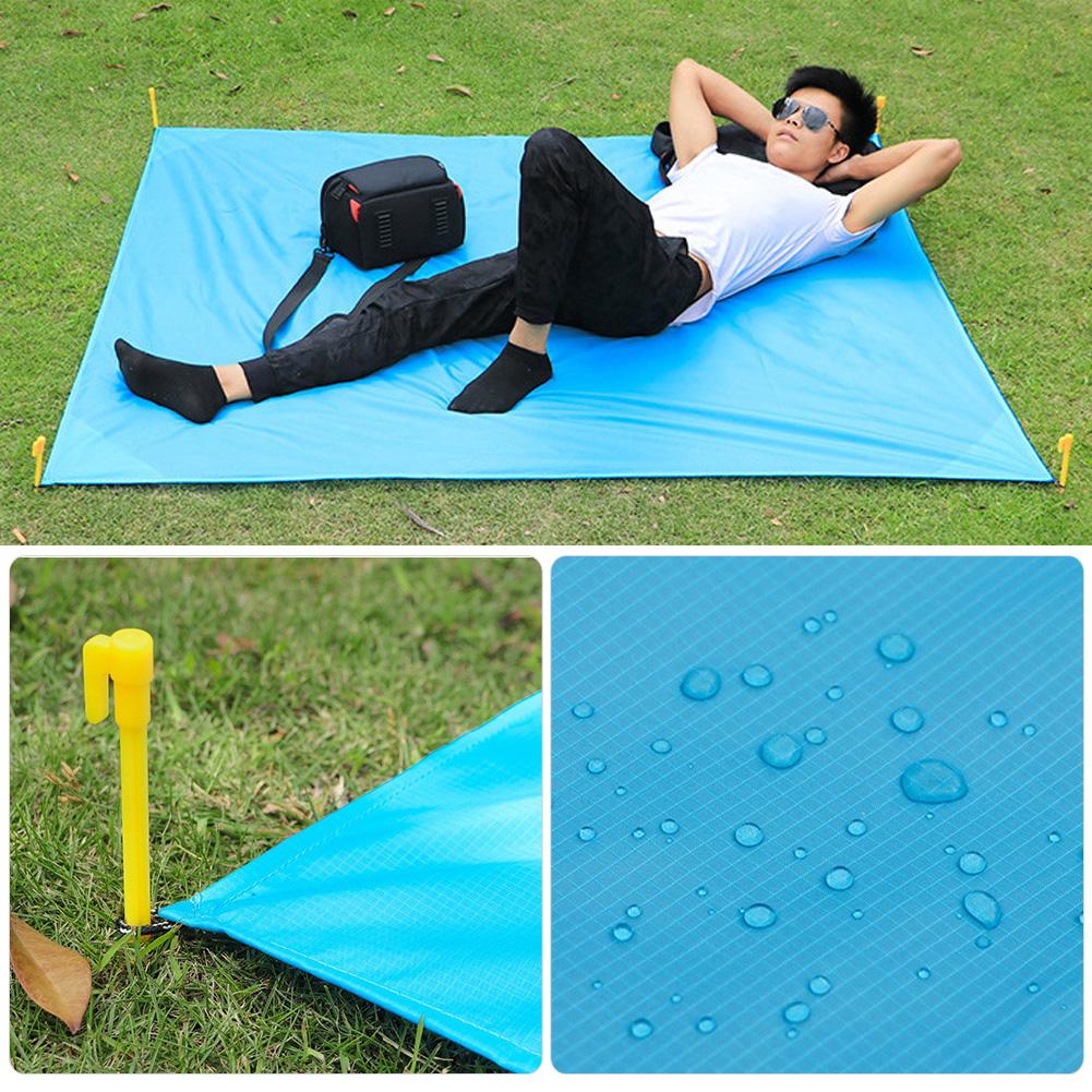 Mini esterilla portátil de bolsillo para acampar, impermeable, a prueba de humedad, para pícnic, plegable, para playa, escalada, para dormir