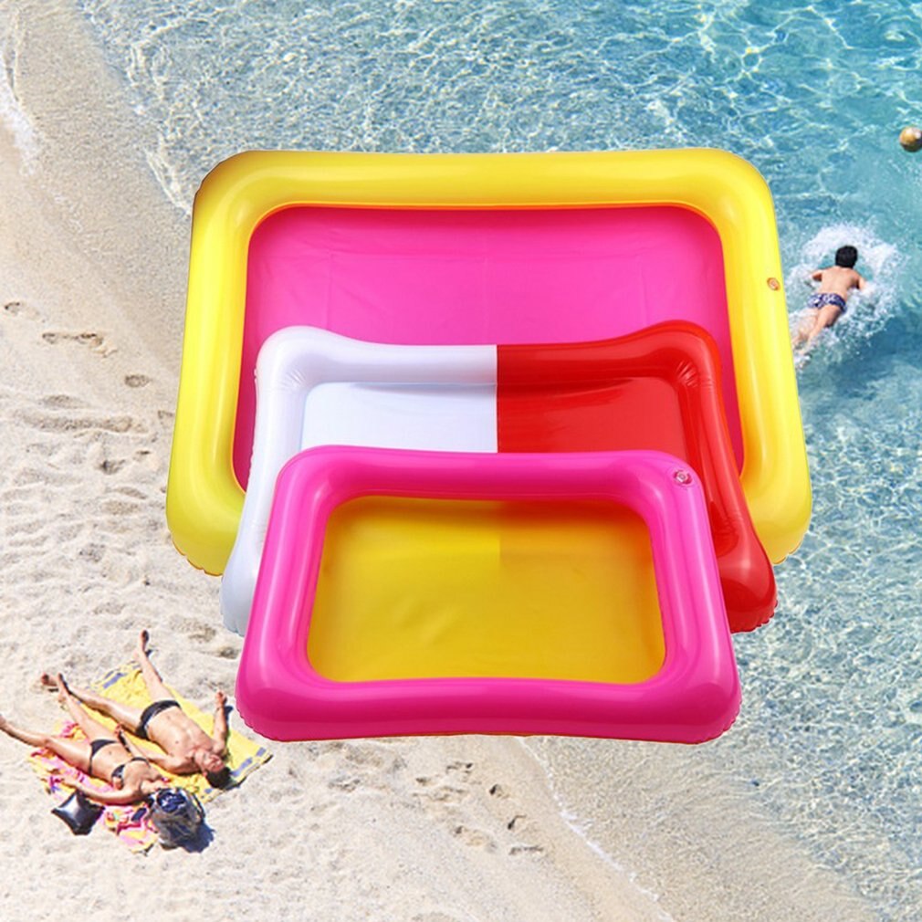 Aufblasbare Sand Tablett Burg Mobilen Tisch PVC Sandkasten Sensorischen Tablett Lustige Indoor Spielen Spielzeug Pool Tablett für Kinder