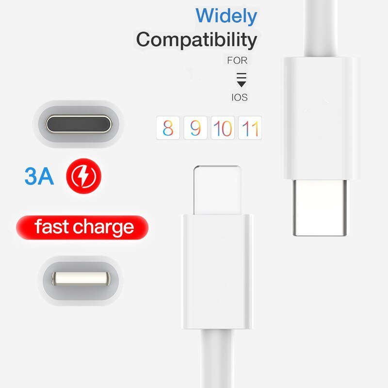 PD 18W Fast Charging Cable Type USB C For iPhone 13 mini 11 12 pro max Xs X xr 8 USB-C Type-C 3A quickly Charge Cable Data Line