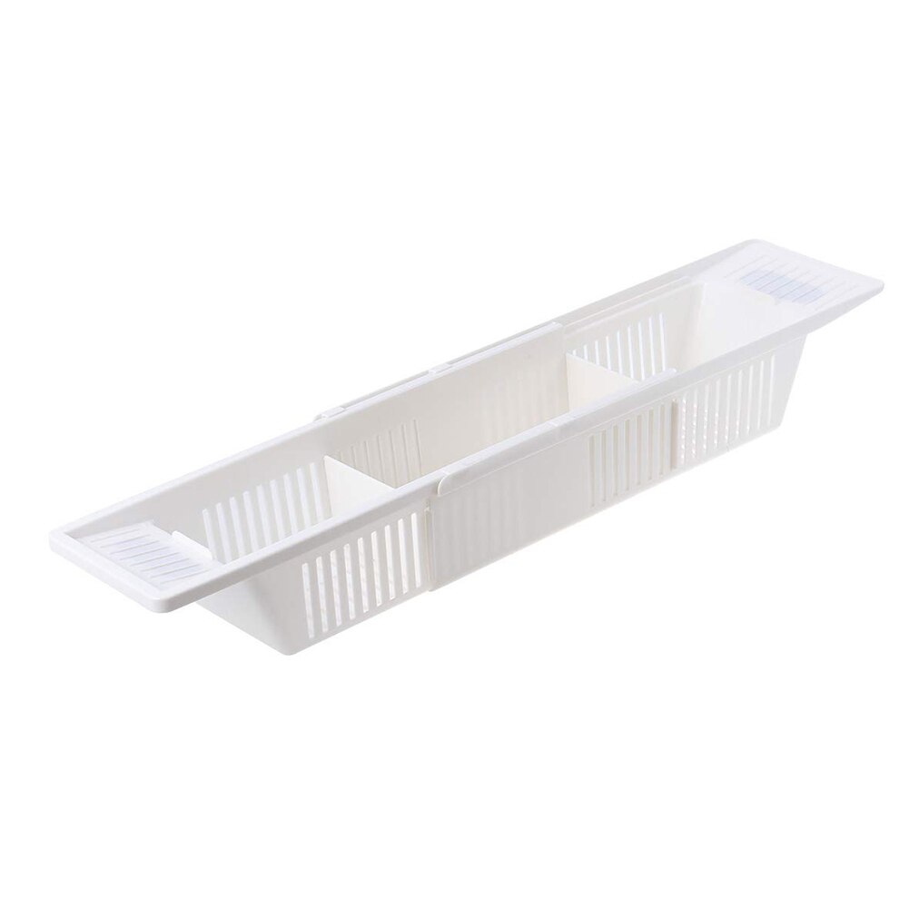 Badewanne Caddie Tablett Kunststoff Badewanne Korb Regal Gestell Schlecht Spielzeug Organizer Versenkbare Lagerung Gestell H99F