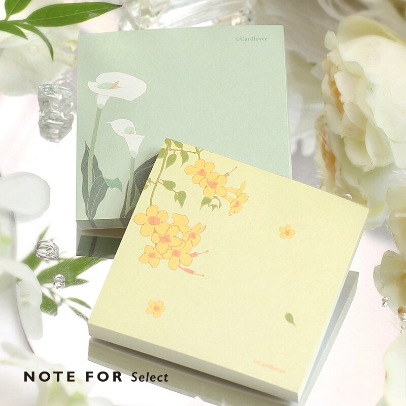 100Sheets/Pack Bloemen Memo Pad Stickers Decal Sticky Notes Scrapbooking Diy Kawaii Notepad Dagboek 804