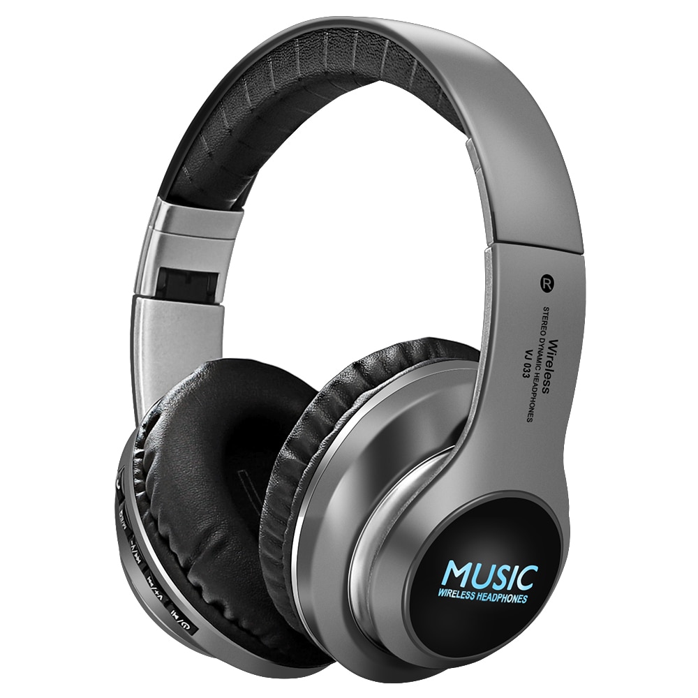 Portable Bluetooth Headphones HIFI Stereo Wireless Earphone Gaming Headsets Over-ear Noise Canceling With Mic Support TF Card